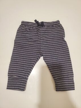 GAP 3-6 Month Navy and White Striped Kids Leggings